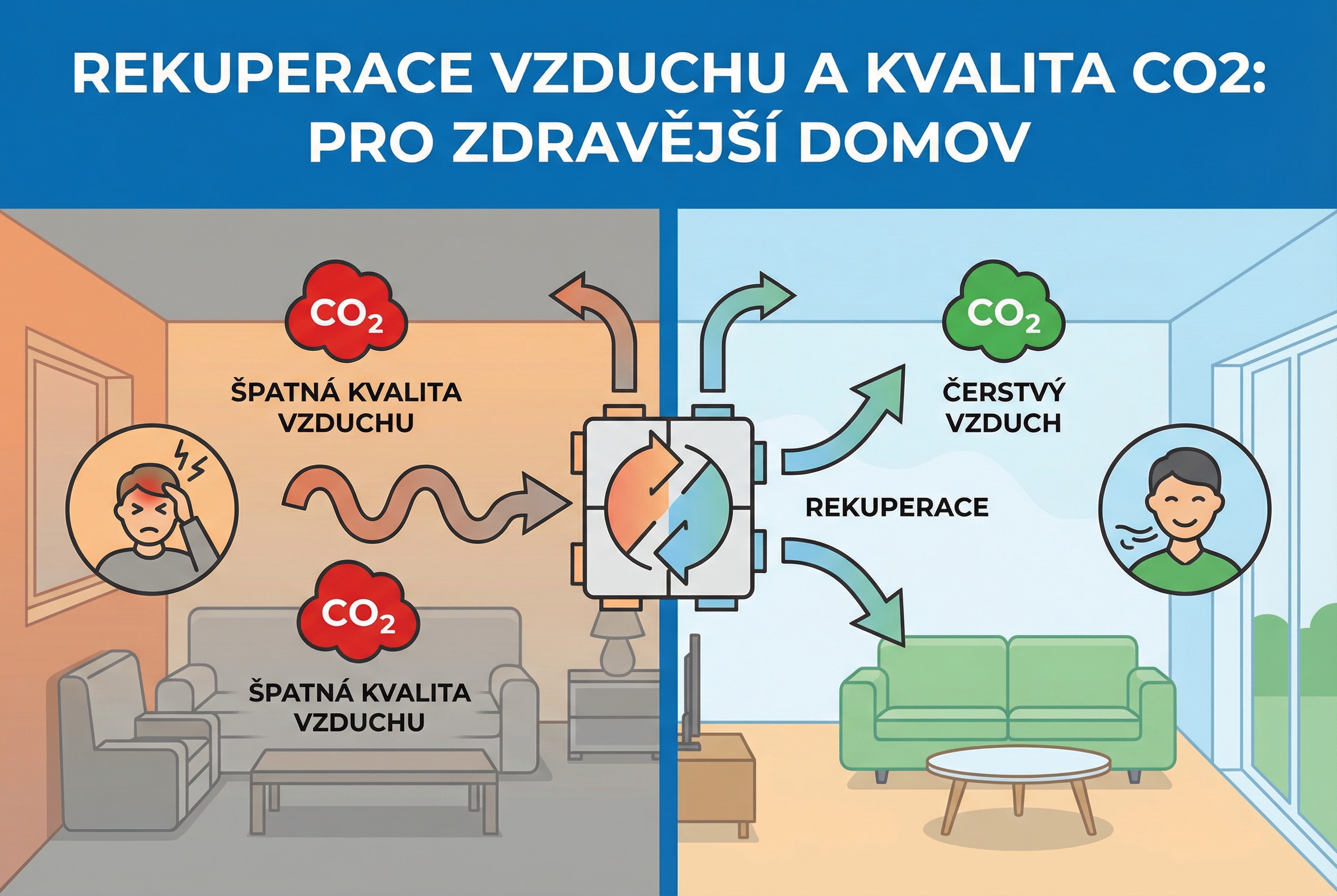 Chytré řízení větrání v ložnici: Srovnávací analýza tří systémů